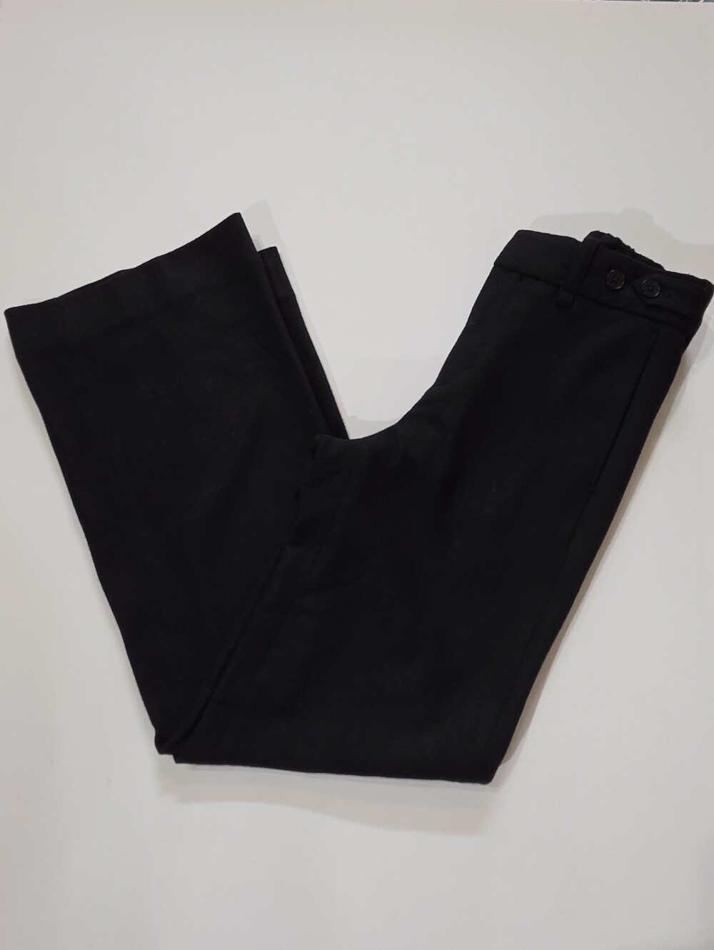 Banana Republic Wool Trousers Womens 0 Grey High Rise Stretch Waist Academia